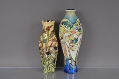 Lot 362 - Two modern Limited Edition Moorcroft Pottery vases designed by Emma Bossons