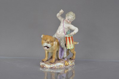 Lot 374 - An early 20th century Meissen porcelain allegorical figural group