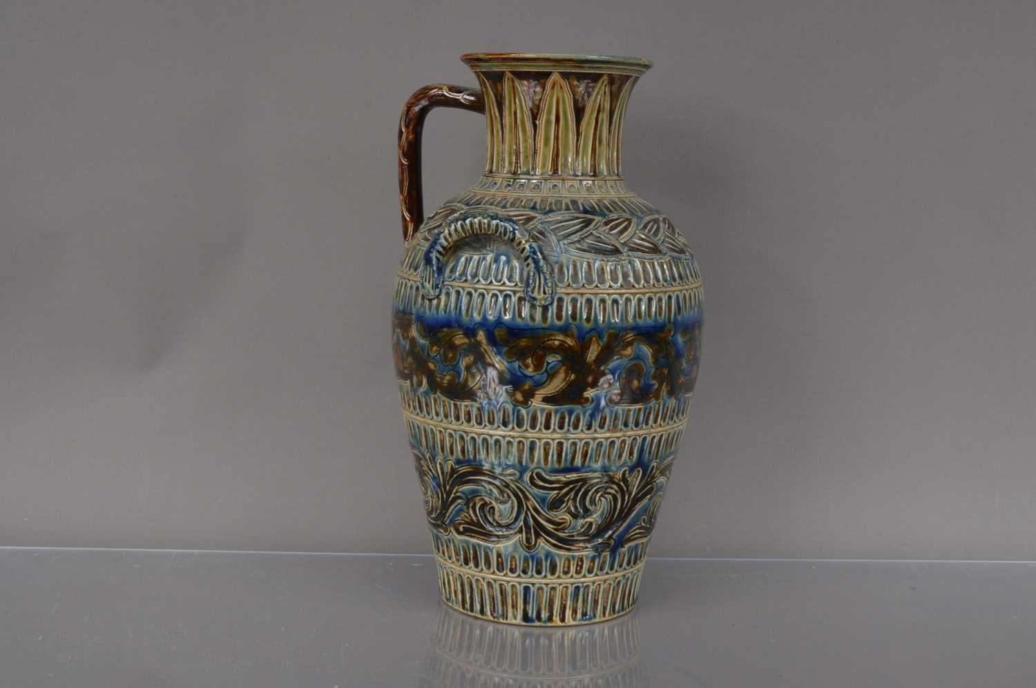 Lot 377 - A Doulton Lambeth Frank A Butler (fl1872-1911) ewer