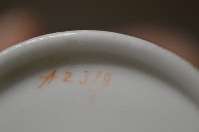 Lot 382 - A set of four French 18th Century style porcelain cups and saucers