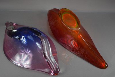 Lot 387 - Two Murano style art glass centre-piece bowls