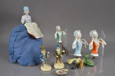 Lot 395 - A group of 1920's German porcelain half-dolls