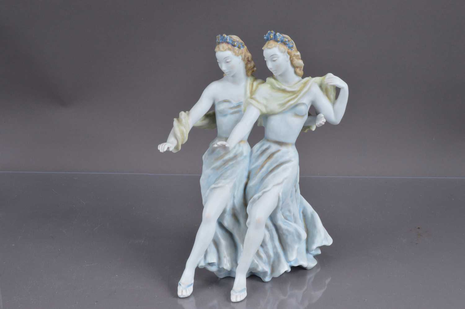 Lot 410 - A Rosenthal porcelain figure group "Gleichklang" ("Harmony" (Dancing Girls))
