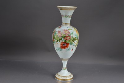 Lot 412 - A very large 19th Century opaline glass vase
