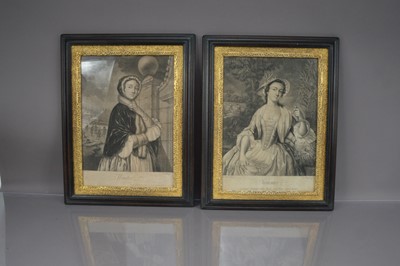 Lot 428 - A pair of mid 18th century Mezzotint prints