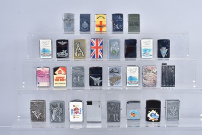 Lot 312 - A collection of Zippo style lighters