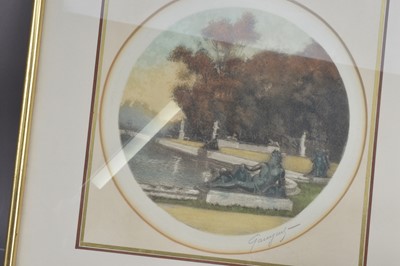 Lot 471 - A pair of framed oval 'Le Blond' prints and a French aquatint