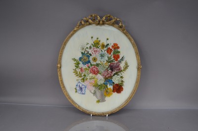 Lot 502 - An early 20th Century botanical reverse glass painting