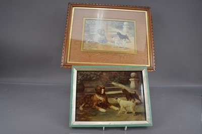 Lot 507 - A framed crystoleum "The Protector" after Heinrich Sperling (1844-1924)