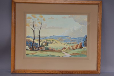 Lot 523 - Eric Slater (1896-1963) "Landscape in the Sussex Downs", circa 1930