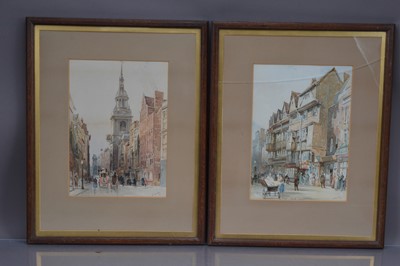 Lot 547 - Sir Ernest George RA PRIBA (1839-1922) a pair of original watercolours of London scenes