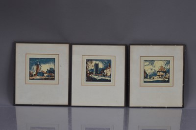 Lot 560 - Leonard Russell Squirrell (1893-1979) three framed woodcut prints