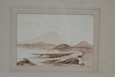 Lot 563 - Sir David Murray RA (1849-1933) "A coastal Landscape with mountains"