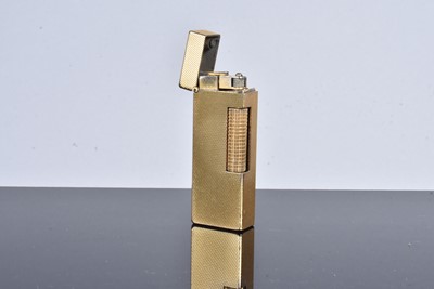 Lot 323 - A gold plated Dunhill pocket lighter