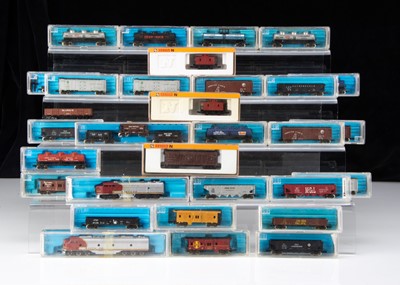 Lot 54 - Rivarossi and Arnold Diesel Locomotives and Freight Stock