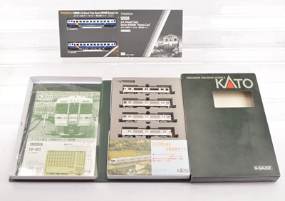 Lot 56 - Kato N Gauge Japanese Electric Train Pack and Tomix Two Car Japanese Diesel Train