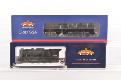 Lot 125 - Bachmann 00 Gauge BR black  WD 2-8-0 and Class G2A with Sound fitted (2)