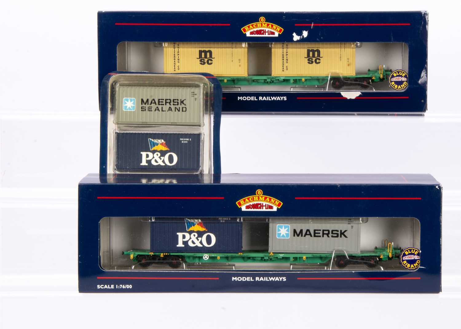 Lot 193 - Bachmann OO  Gauge Intermodal Bogie Wagons