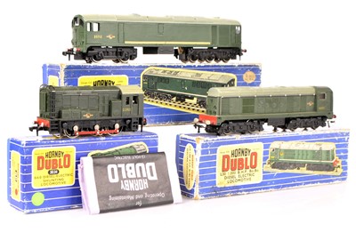 Lot 215 - Hornby-Dublo 00 Gauge 3-Rail BR green Diesel Locomotives (3)