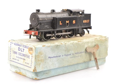 Lot 246 - Hornby-Dublo 00 Gauge Pre-War DL7 Clockwork LMS black 0-6-2T 6917, in original box