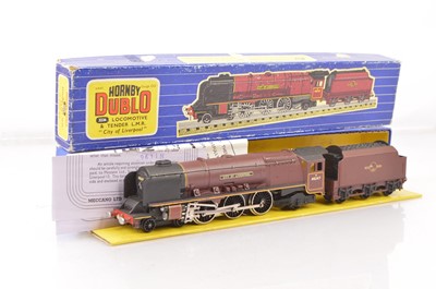 Lot 291 - Late issue Hornby-Dublo 00 Gauge 3-Rail 3226 BR maroon 46247 'City of Liverpool' Locomotive and Tender