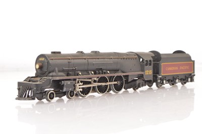 Lot 293 - Hornby-Dublo 00 Gauge 3-Rail for Canadian Market Canadian Pacific black and maroon 4-6-2 1215 Locomotive and Tender 