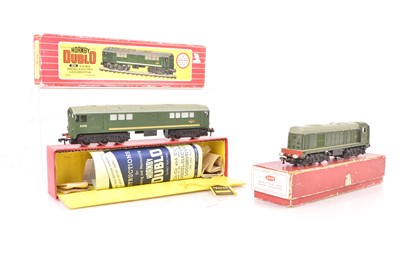 Lot 329 - Hornby-Dublo 00 Gauge 2-Rail  BR green Diesel Locomotives (2)