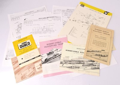 Lot 344 - Hornby-Dublo 00 Gauge mostly 3-Rail literature including Track Layout booklets Instructions and Servicing sheets