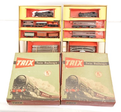 Lot 383 - Two Trix (TTR) 00 Gauge 3-rail 12v DC 0-6-2Tank Train Sets (2)