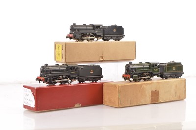 Lot 405 - Three Trix 00 Gauge 14v AC 'standard' BR 0-4-0 Locomotives and Tenders