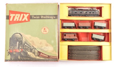 Lot 416 - A boxed TTR 00 Gauge 12v DC Bo-Bo Electric Goods Train Set