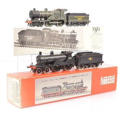 Lot 437 - South Eastern Finecast and DJH 00 Gauge Kitbuilt BR ex SR black Locomotives and Tenders (2)