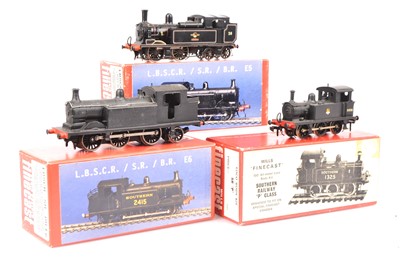 Lot 440 - South Eastern and Wills  Finecast Kitbuilt BR ex SR/LBSC black Tank Locomotives (3)