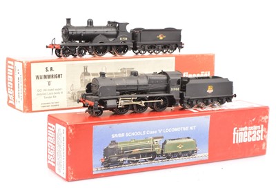 Lot 442 - South Eastern and Wills  Finecast Kitbuilt BR ex SR/LBSC unlined black Locomotives and Tenders (2)