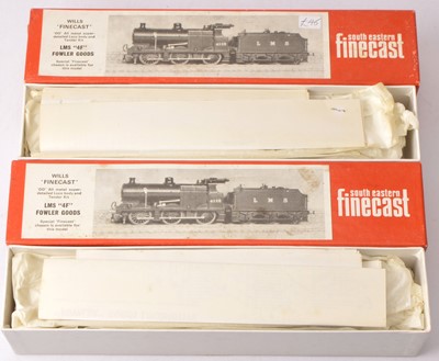 Lot 444 - Pair of Wills South Eastern Finecast  00 Gauge unmade LMS Fowler Goods  Class 4F 0-6-0 Locomotives and Tenders