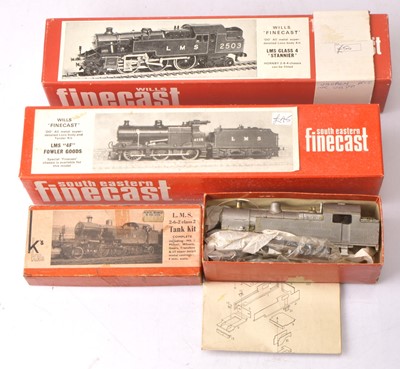 Lot 445 - K's  Wills  and South Eastern Finecast  00 Gauge unmade LMS Locomotives (3)