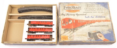 Lot 498 - Uncommon 1950's Ever Ready 00 Gauge Underground Set restored and remotorised and suitable for Hornby-Dublo 3-Rail Track, in original box