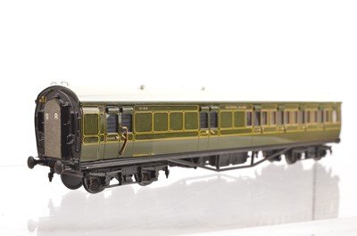 Lot 543 - Lawrence Scale Models kit-built 4mm Finescale SR bogie side-corridor 3rd/Brake No 3180