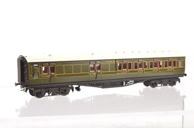 Lot 551 - Lawrence Scale Models kit-built 4mm Finescale SR bogie side-corridor 3rd/Brake No 3214