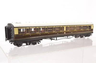 Lot 566 - Kit-built 4mm Finescale GWR bogie side-corridor 70' Composite no 7944