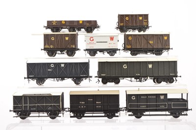 Lot 570 - Lawrence Scale Models 4mm Finescale kit-built GWR Freight Stock (10)