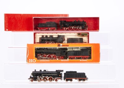 Lot 574 - The following 161 Lots are from the Rivarossi Archive collection, Rivarossi H0 Gauge Archive collection Rivarossi HO Gauge Italian Steam Locomotives with Tenders (4)