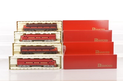 Lot 709 - Rivarossi H0 Gauge Archive collection 1930 Alton and 1938 Frisco  EMD E-8 Diesel Locomotives and Dummies (2)