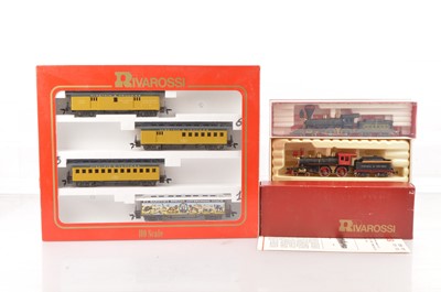Lot 720 - Rivarossi H0 Gauge Archive collection Virginia and Truckee Old Wild West Locomotives and boxed Rolling Stock set(4)