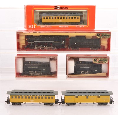 Lot 745 - Rivarossi American HO Gauge Steam Locomotives and Virginia & Truckee Coaches (6)