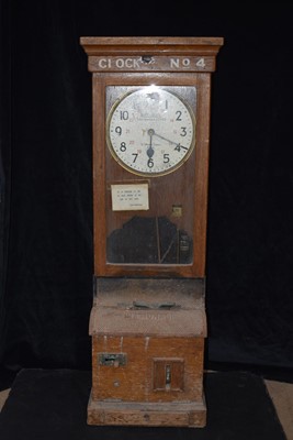 Lot 413 - A National Time Recorder Co Ltd No.4 Clocking In Clock