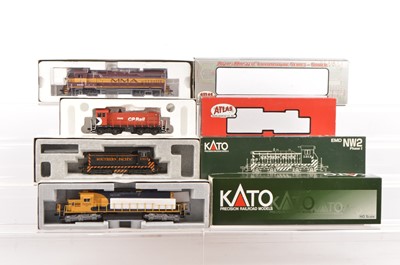 Lot 755 - KATO and Atlas American HO Gauge Diesel Locomotives