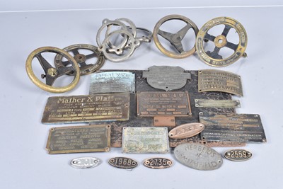 Lot 417 - An assortment of vintage machinery plaques