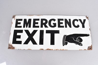 Lot 422 - A vintage Emergency Exit enamel sign