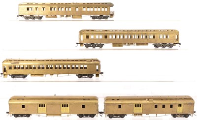 Lot 869 - Pacific Fast Mail/ Van Hobbies H0 Gauge  Kettle Valley Canadian Pacific Railway set of five brass passenger stock